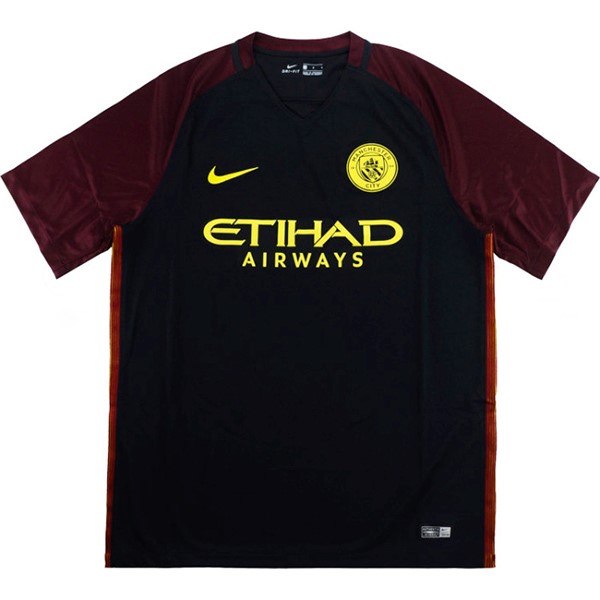 Camiseta Manchester City Replica Segunda Ropa Retro 2016 2017 Negro